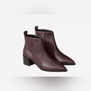 EVERLANE Women’s The Boss Ankle Leather Heel Boots, Size 6.5